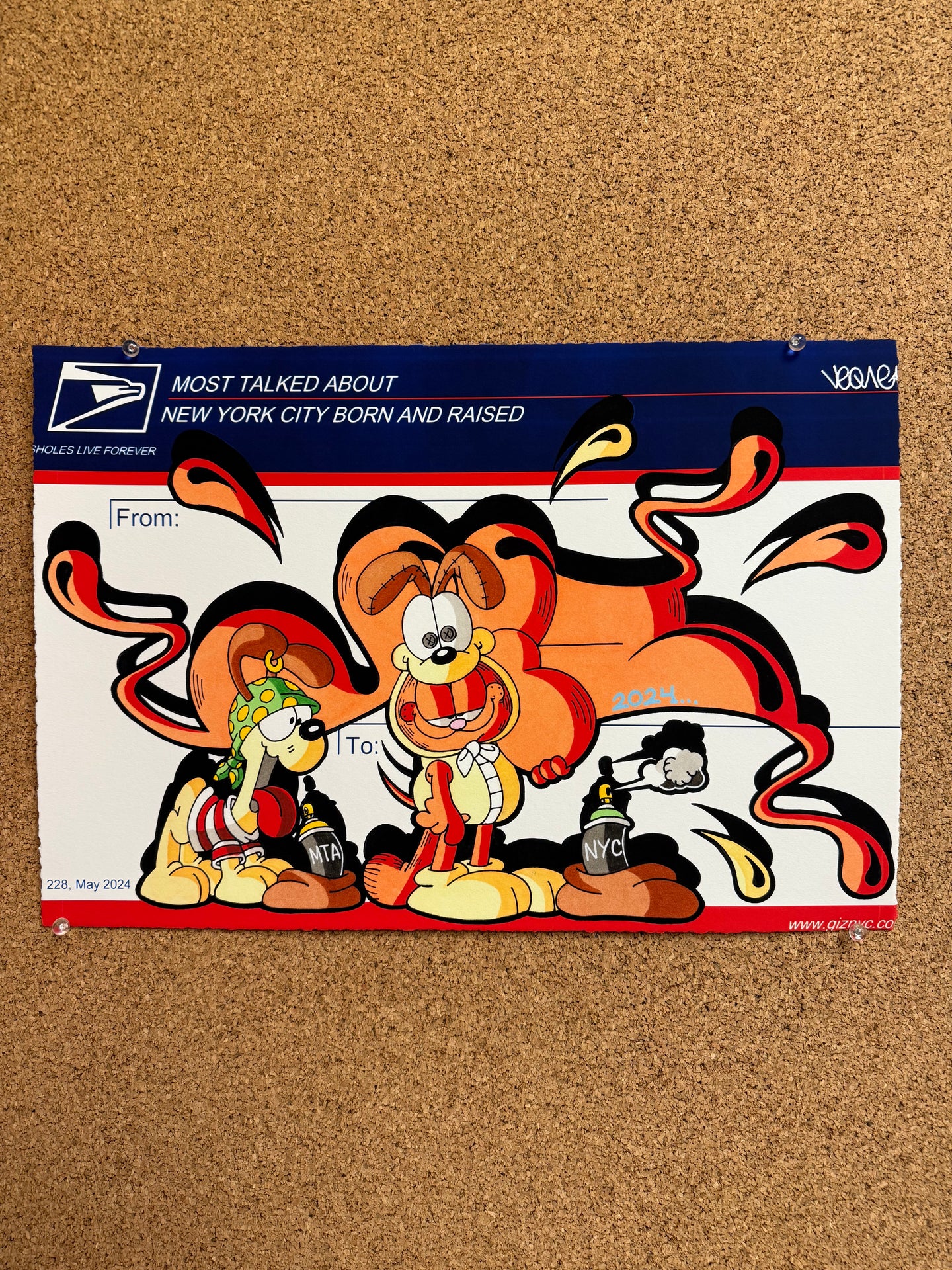 “GARFIELD GONE POSTAL” PRINT (2024)