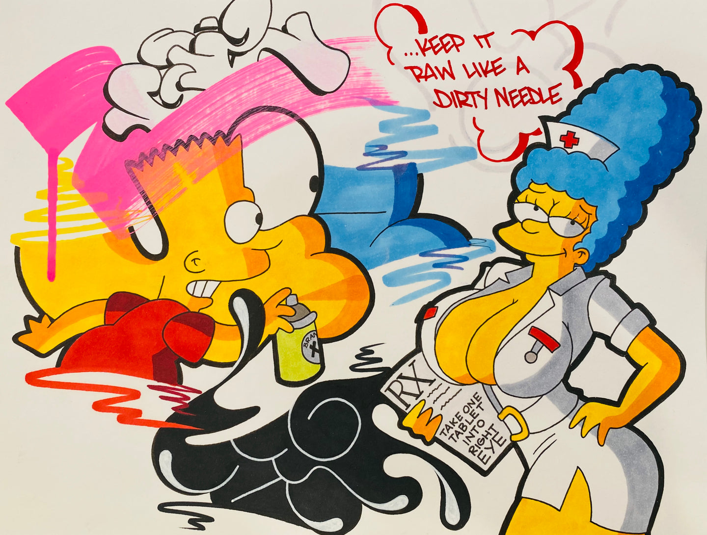 “RAW LIKE A DIRTY NEEDLE” (2025) PRINT